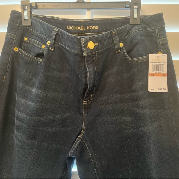 MICHAEL Michael Kors STELLAR WASH CROPPED JEANS Sz 12 - Picture 4 of 12